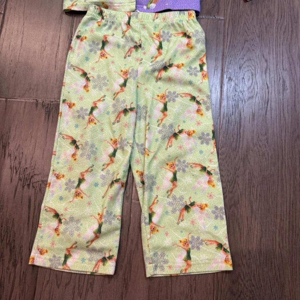 Disney Tinkerbell Green Pajamas Set Toddler Girls Size 4T‎ 2 Piece